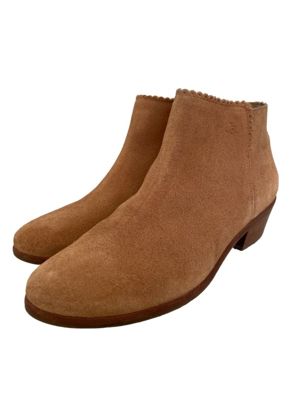 Jack Rogers Boots Size 8 Marianne Suede Ankle Round Toe Stacked Heel Bohemian